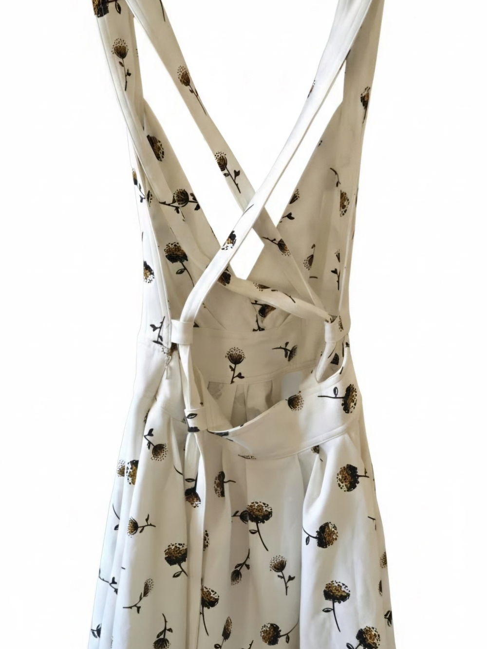 Free People White Floral Mini Dress with Yellow & Black Print - Picture 4 of 5